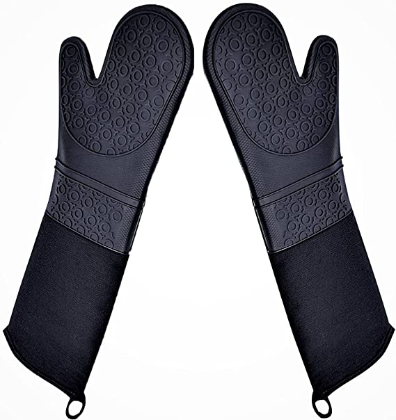 DoMii Extra Long Heavy Duty Commercial Grade Oven Mitts