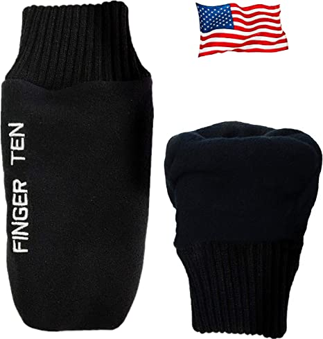 FINGER TEN Men Comfortable Warm Fleece Winter Golf Gloves