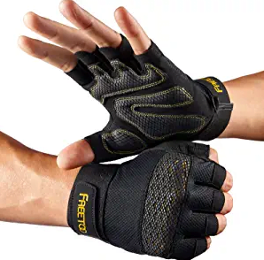 FREETOO Weight Lifting with Cushion Pads and Silicone Grip Gloves for Winter
