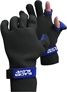 Glacier Waterproof Slit Finger Pro Angler Gloves for Winter