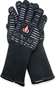 Grill Heat Aid Premium Insulated Durable Fireproof Kitchen Mitts Designed for Cooking