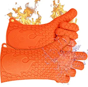 Jolly Green Products Premium Heat-Resistant BBQ Gloves for Cooking and Meat Handling