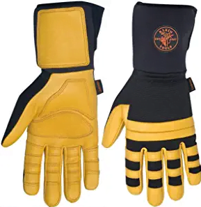 Klein Tools Durable Soft Grain Leather Lineman Work Gloves
