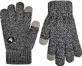 LETHMIK Mix Knit Kids Texting Winter Cold Weather Gloves for Boys & Girls