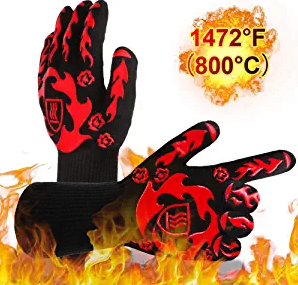 Light One BBQ Grill Extreme Heat Resistant Non-Slip Cooking Gloves