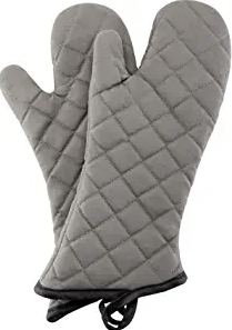 One Pair of Quilted Terry Cloth Cotton Lining Extra Long Kitchen Oven Gloves