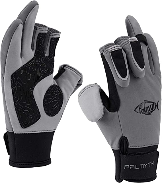 Palmyth Flexible Cold Weather Insulated Water Repellent Fishing Gloves for Winter