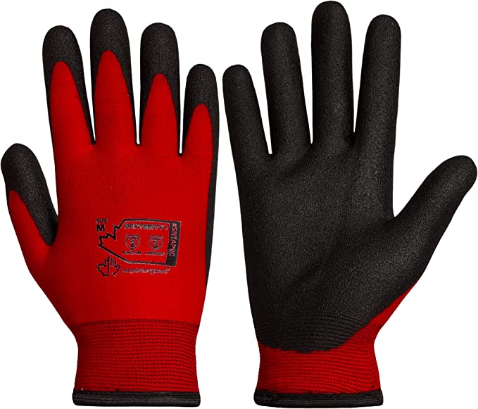 Superior Fleece-Lined With Black Tight Grip Palms Winter Work Gloves