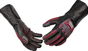 Lincoln Electric Impact Resistant Grain Leather Roll Cage Welding/Rigging Gloves