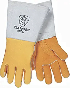 Tillman Top Grain Elk Cotton/Foam Lined Welders Gloves with Straight Thumb
