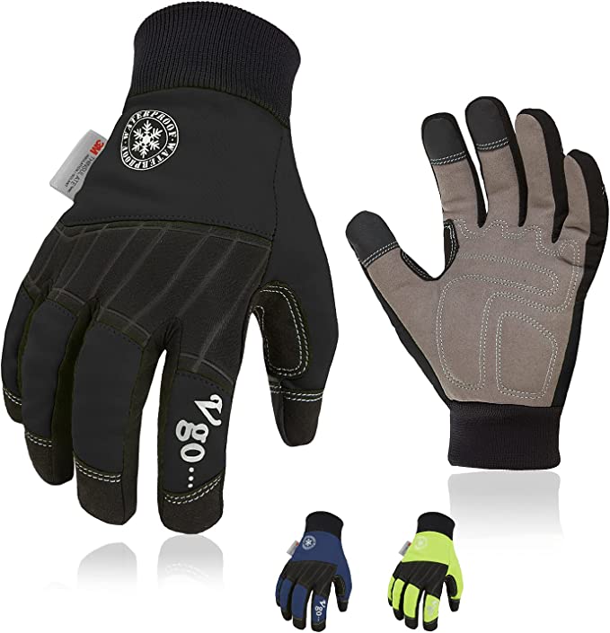 Vgo Winter Lined Synthetic Leather Work Gloves