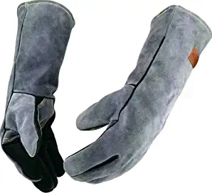 WZQH Leather Forge Fire Resistant Welding Gloves