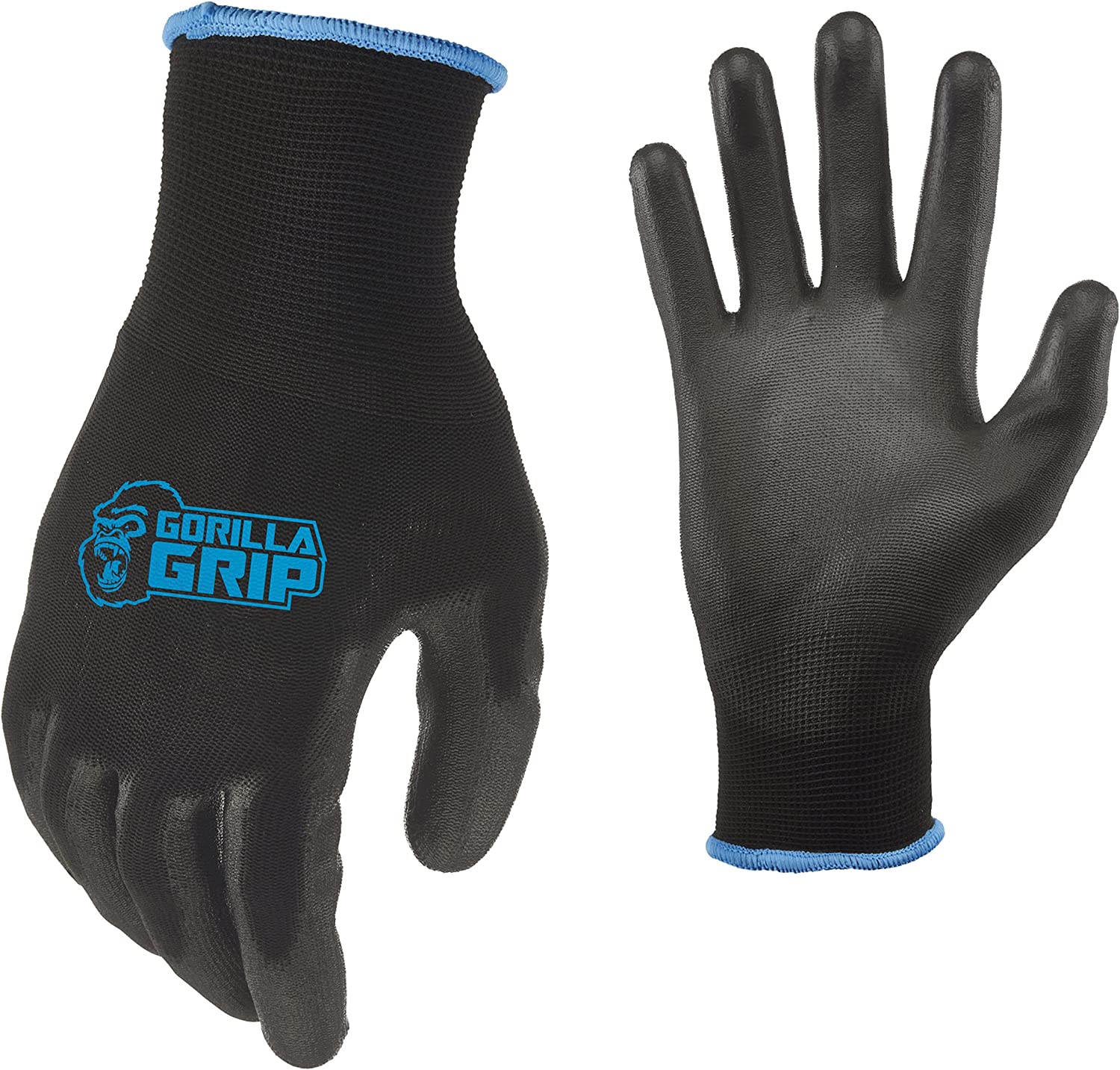 gorilla grip grey slip resistant all purpose work gloves
